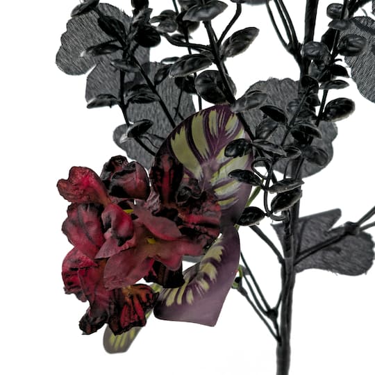 28" Burgundy Hydrangea & Leaves Mix Stem by Ashland®